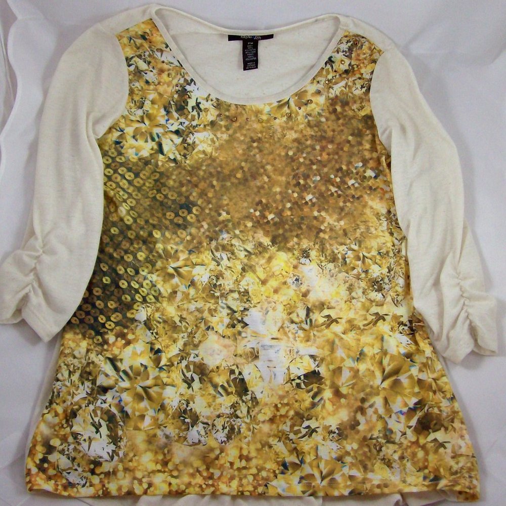 Style & Co. Gold & Yellow Print Tunic - NWOT - Picture 11 of 14